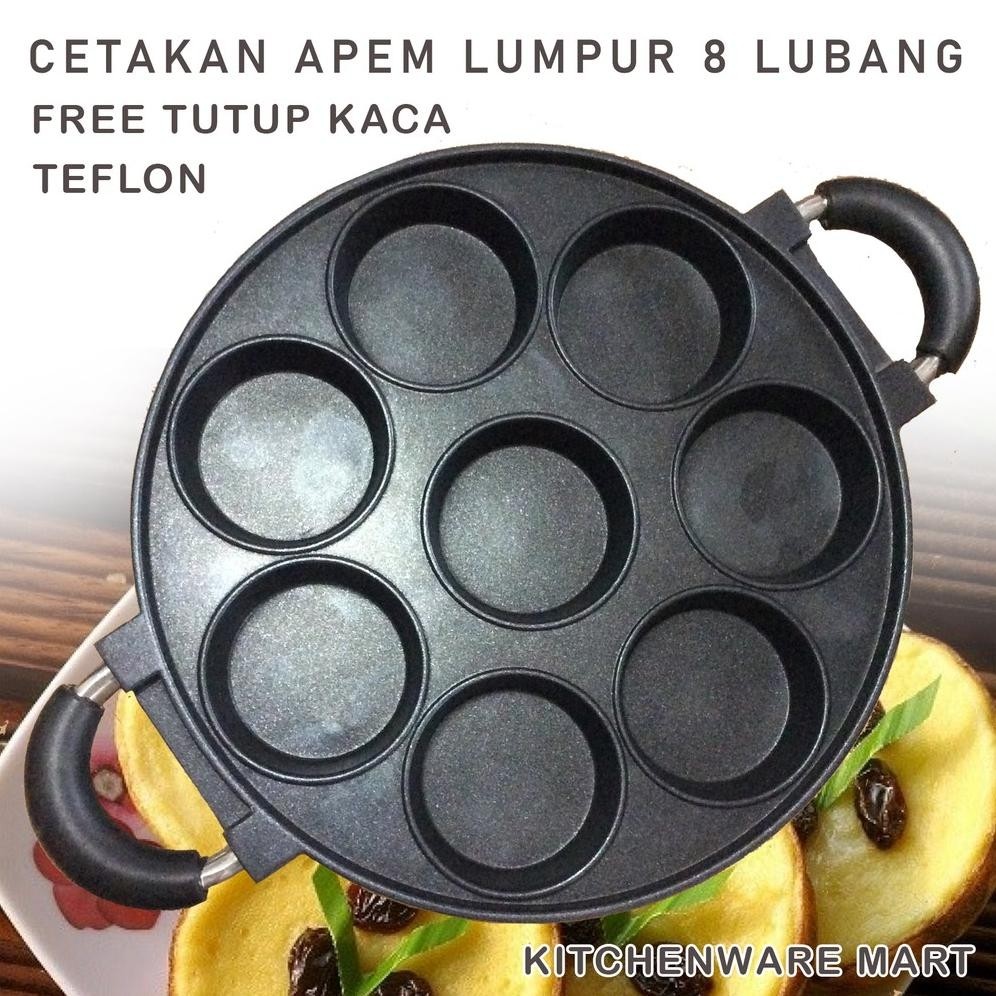 Cetakan Lumpur Apem happycall apem lubang 8 teflon - snack maker 8 holes Cetakan Lumpur teflon