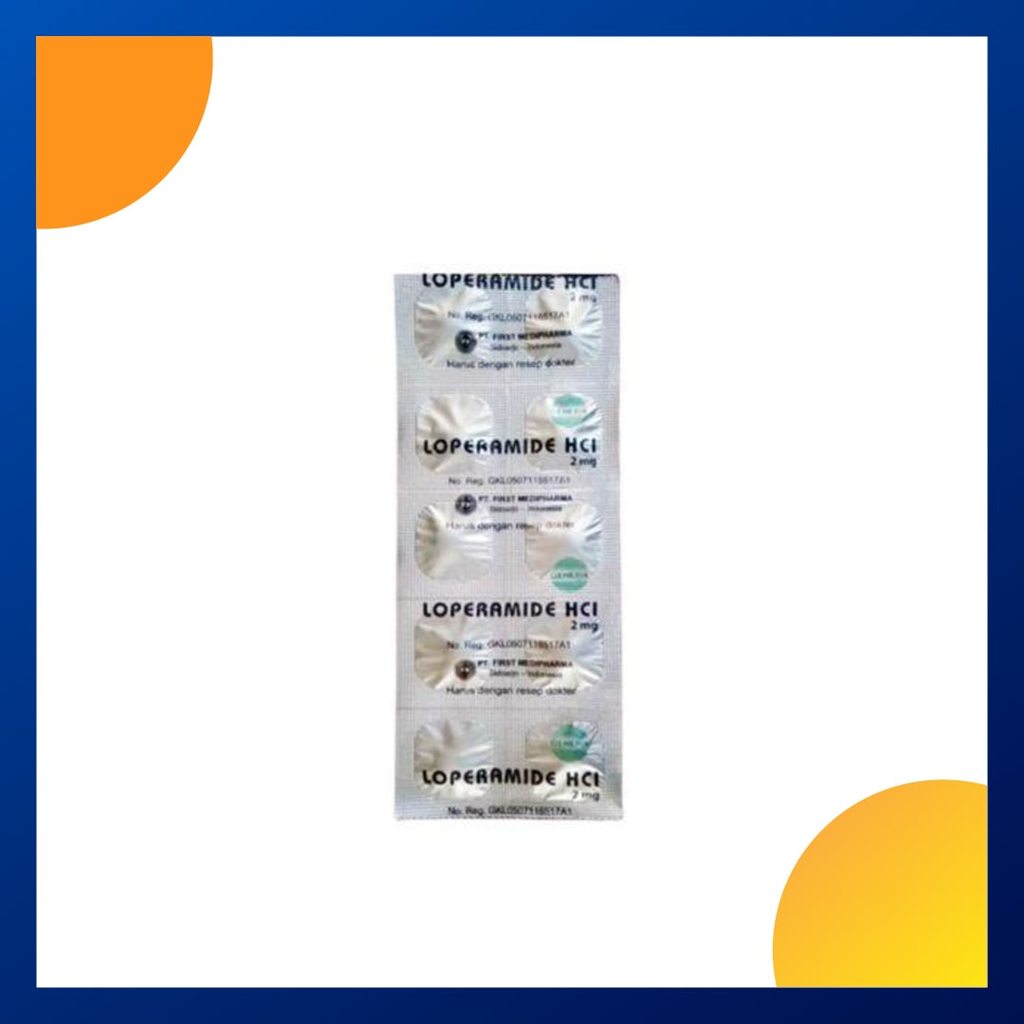 LOPERAMIDE GENERIK MEDIPHARMA 2 MG 1 STRIP @ 10 TABLET SALUT SELAPUT