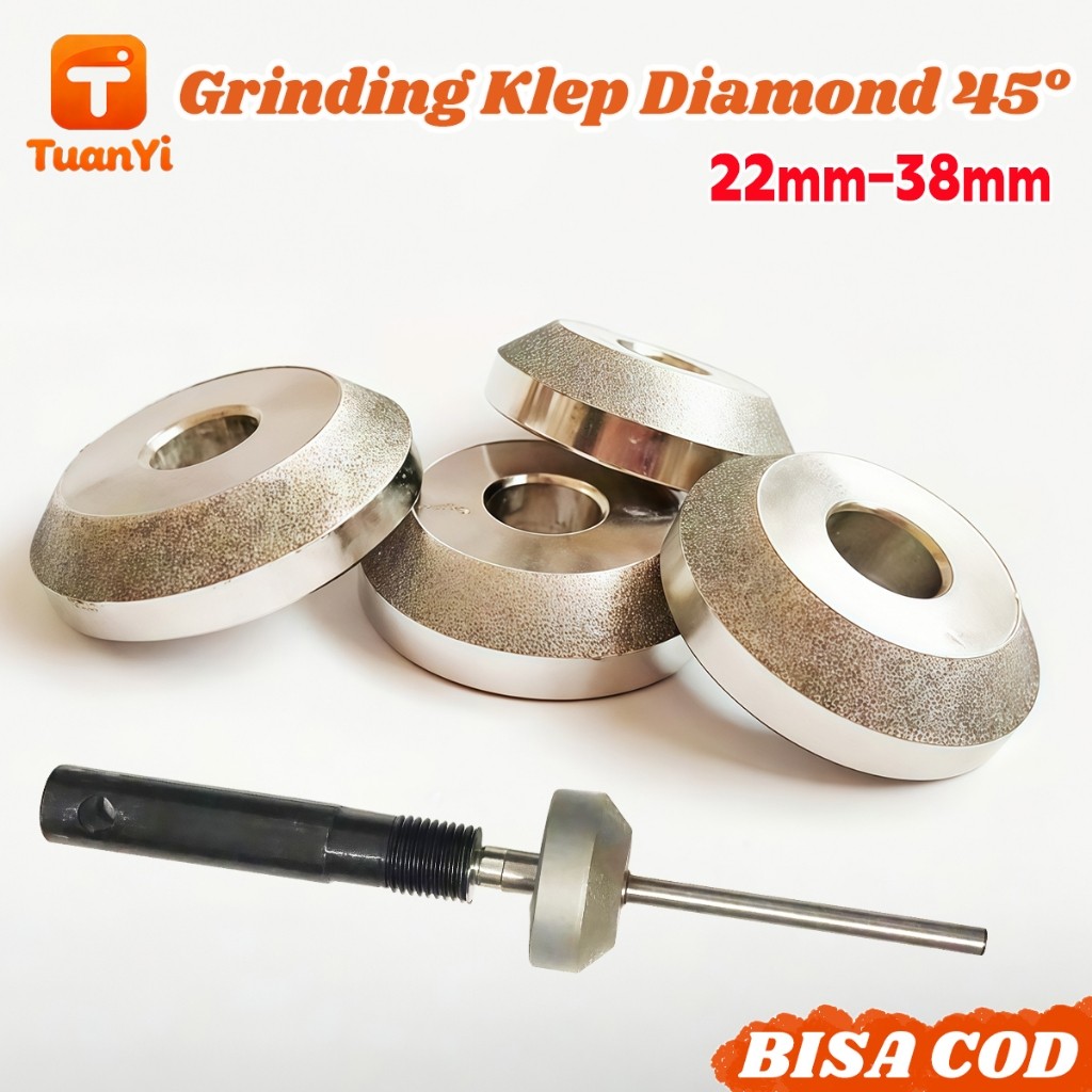 TERNASTORE Grinding Cutter Valve Setting Klep Diamond 45° Lubang 7-8mm Roda Gerinda Katup Mesin Mobi