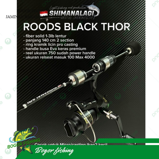 Joran black thor UL casting waderan shimanalagi