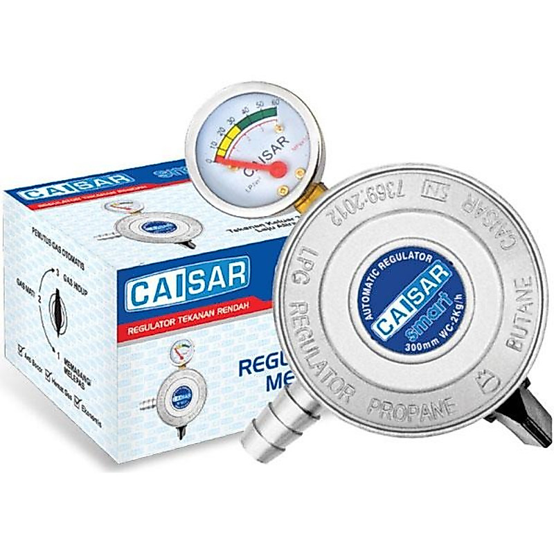 Caisar Regulator Gas Otomatis + Meteran Gas