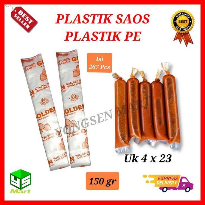 Plastik PE 4x23 es lilin es mambo plastik cabe saos saus 4x23