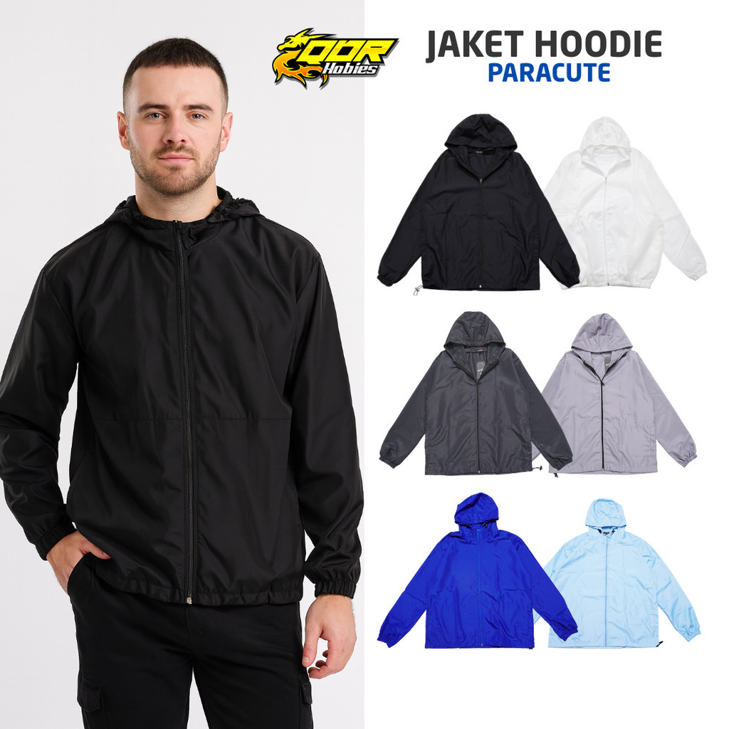 Jaket Hoodie ZIpper Merpati QDR HOBIES Perasut 80% waterproof Pelindung Sinar UV