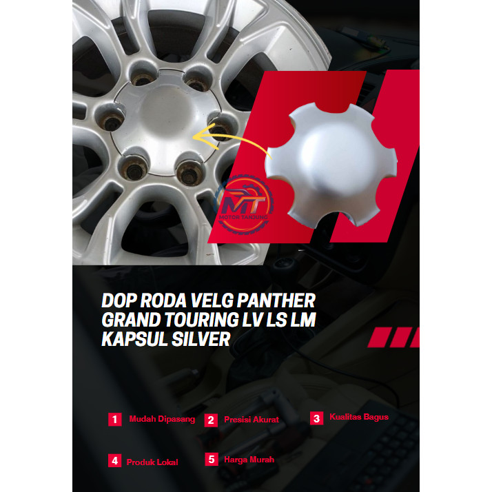 Dop Roda Velg Panther Grand Touring LV LS LM Kapsul Silver