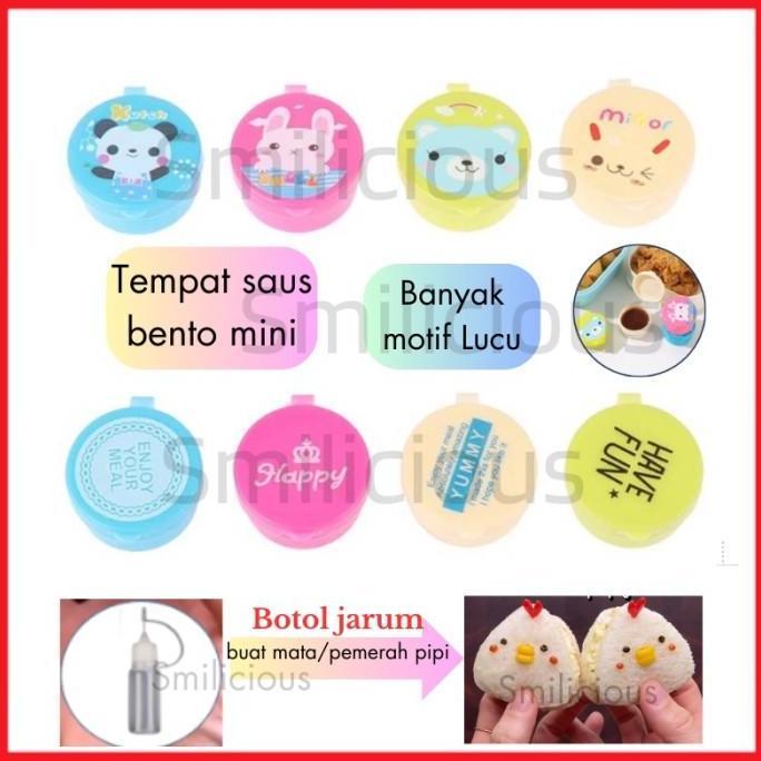 HEROSOV Tempat Saos Bento Mini Tempat Saus Bekal Anak Wadah Sambal Saos Cup