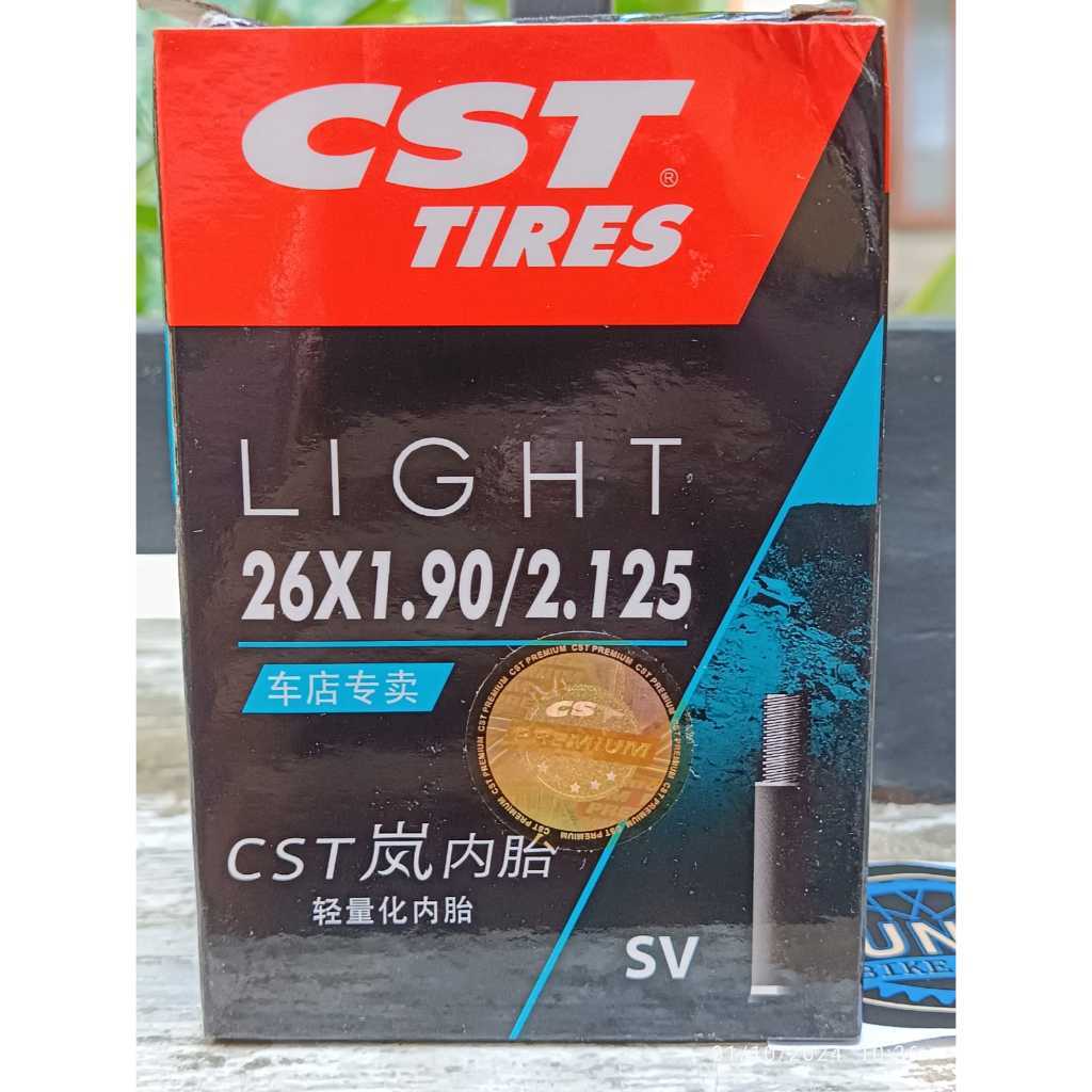 Foto Ban Dalam CST Inner Tire 26 x 1.90/2.125 Pentil Besar Schrader Motor SV Valve Premium Butyl Rubber sepeda