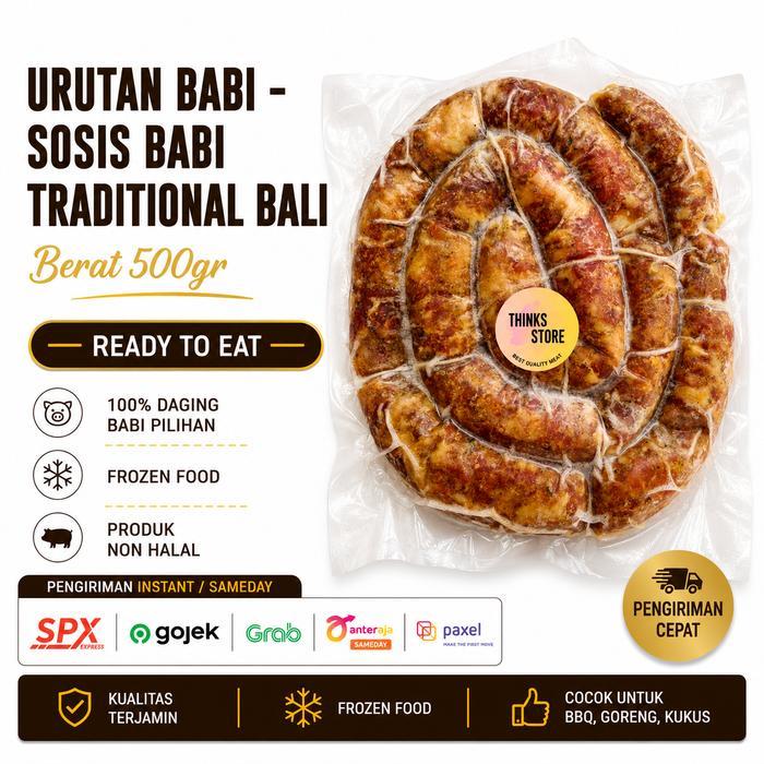 Urutan Usus Babi Bali - Sosis Babi bali Traditional
