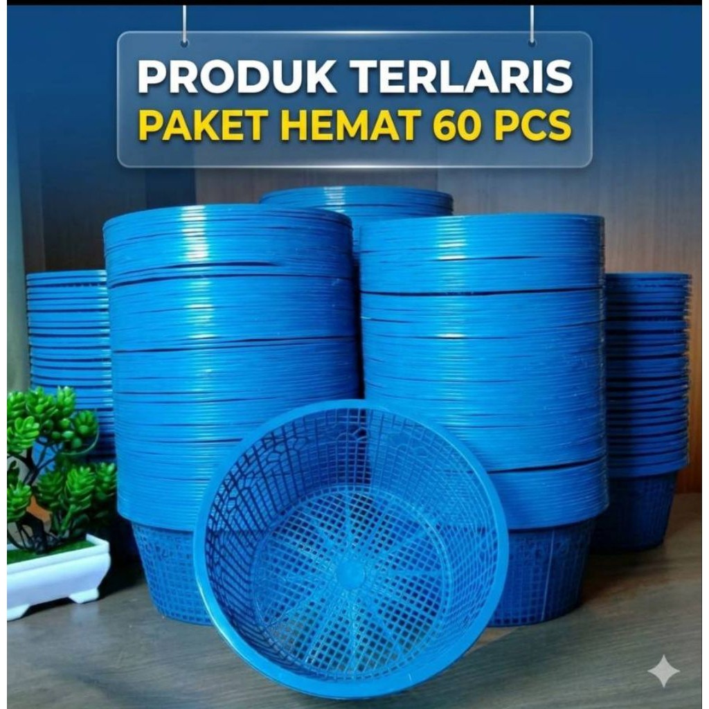 GROSIR  60PCS BESEK BULAT/WAKUL PLASTIK HAJATAN ,BESEK TERMURAH SIAP PAKAI