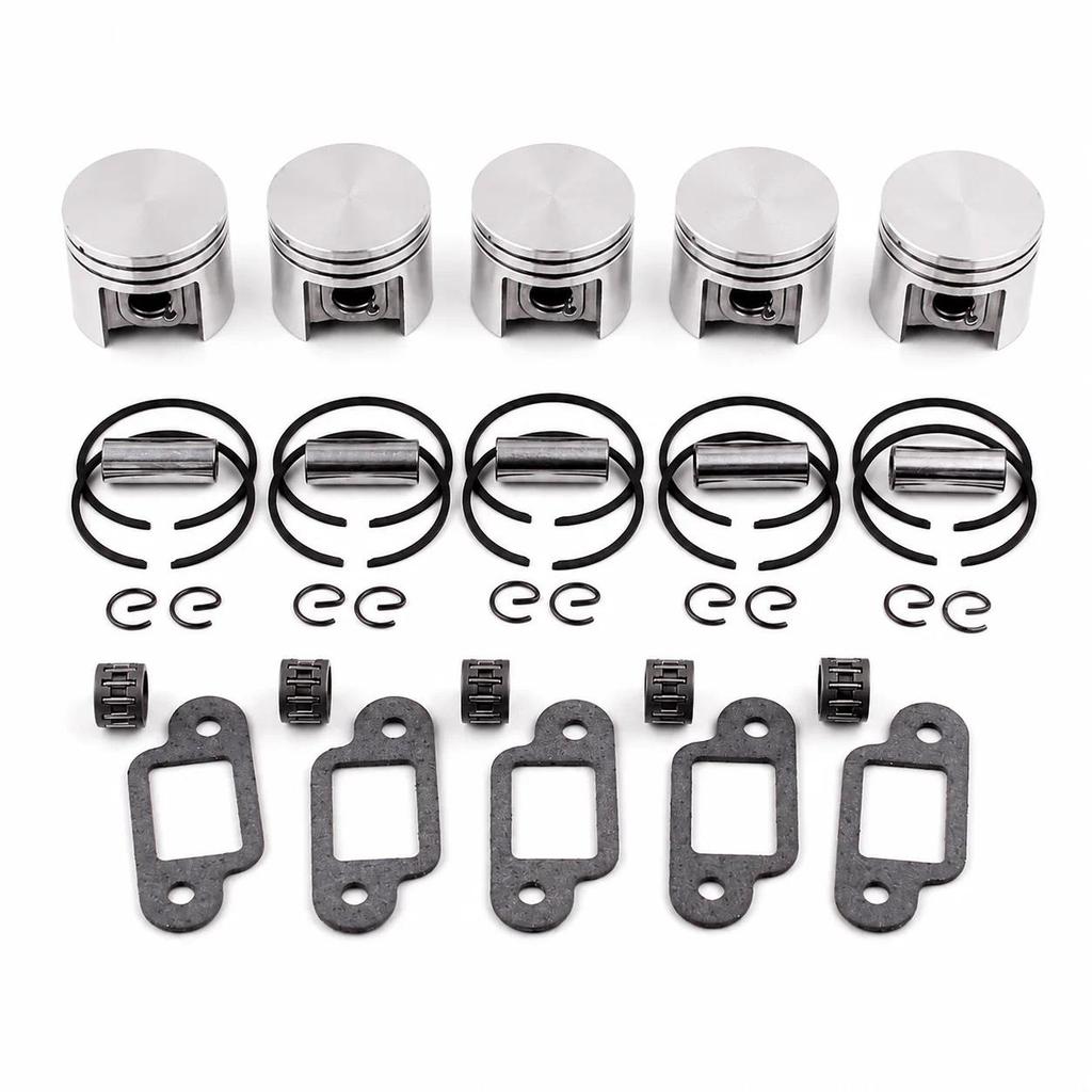 5 Sets 38mm Piston Kit Rings Bearing Pin Circlip Gasket For STIHL MS180 018 Chaaw Replacement Engine