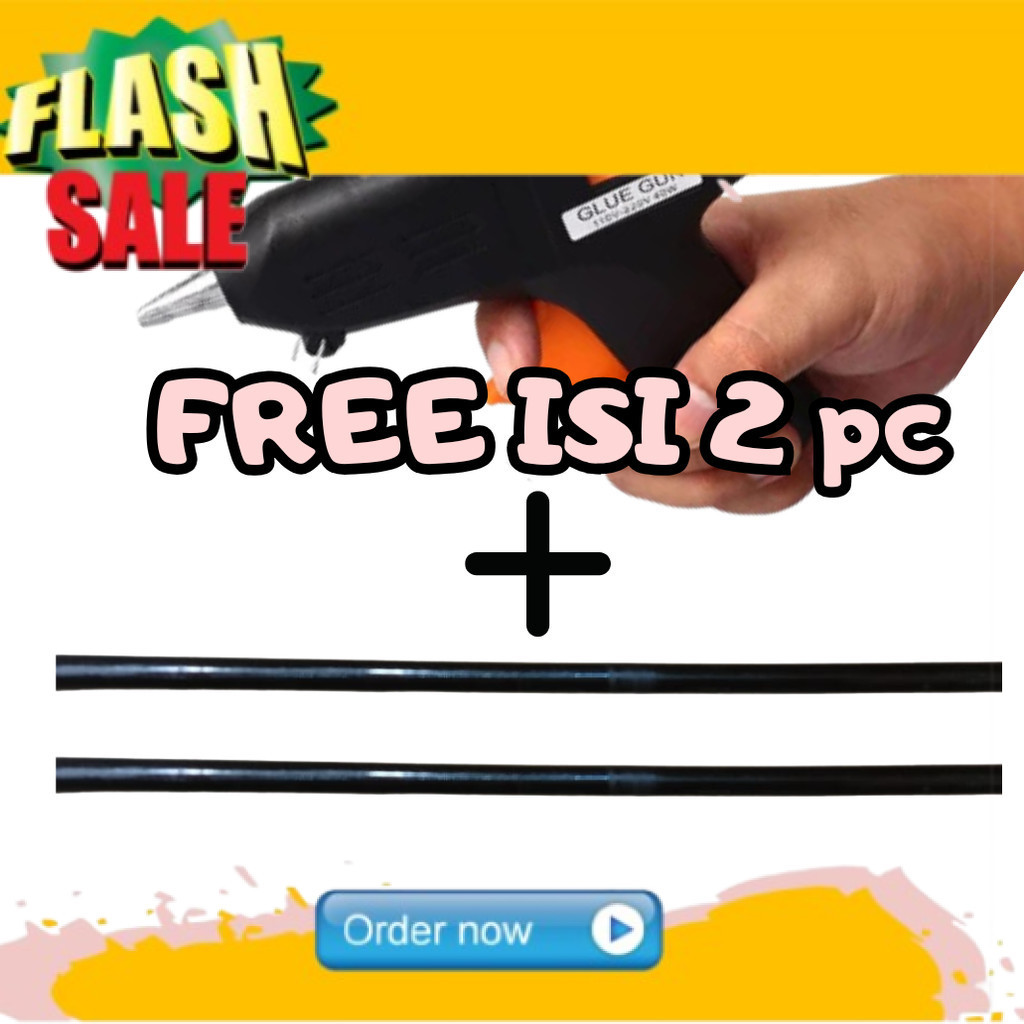 Bisa Cod Alat Tembak Lem Listrik Ember / Alat Tembak Lem Ember Plastik Anti Bocor Free Isi Refill