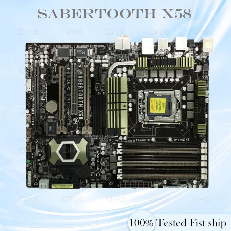 For ASUS SaberTooth X58 Motherboard 24GB LGA 1366 DDR3 ATX X58 Mainboard 100% Tested Fully Work be F