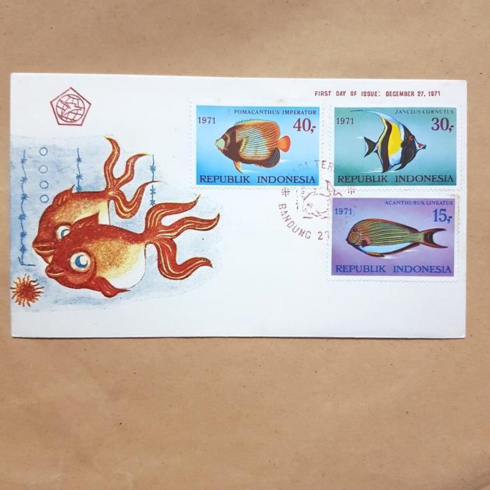 Prangko/Perangko INDONESIA 1971. SHP IKAN HIAS LAUT