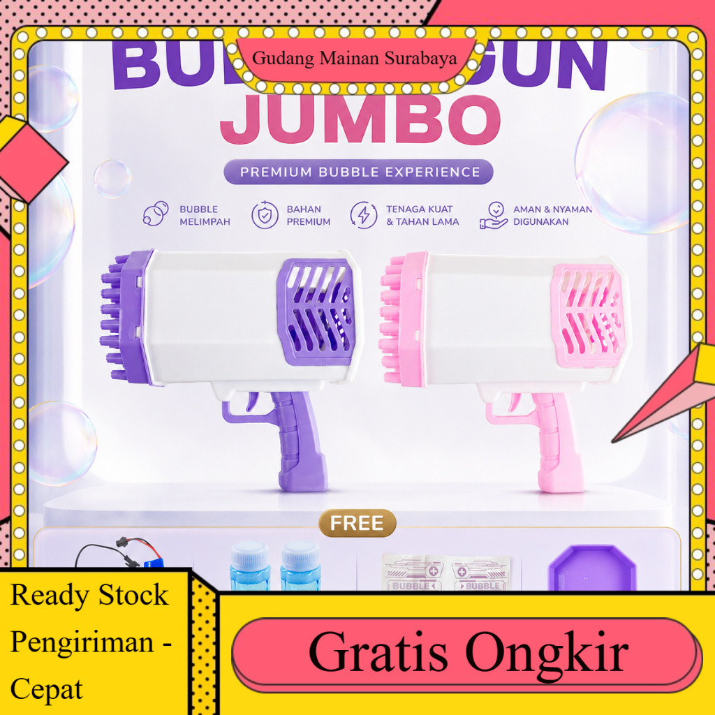 Mainan Anak Bubble Gun Bazoka Rocket Launcher terlaris.