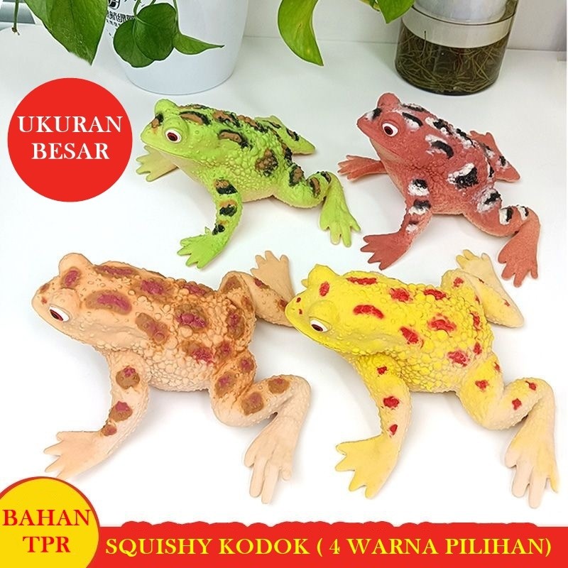 ruichenshop - Mainan Squishy Kodok Katak Squisi Frog Stress Ball Fidget Toy Penghilang Stress Slime 