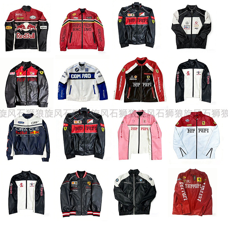 20268sc Pakaian Balap Pakaian Kulit Pakaian Sepeda Motor Retro Bordir Pakaian Bersepeda Jaket 1