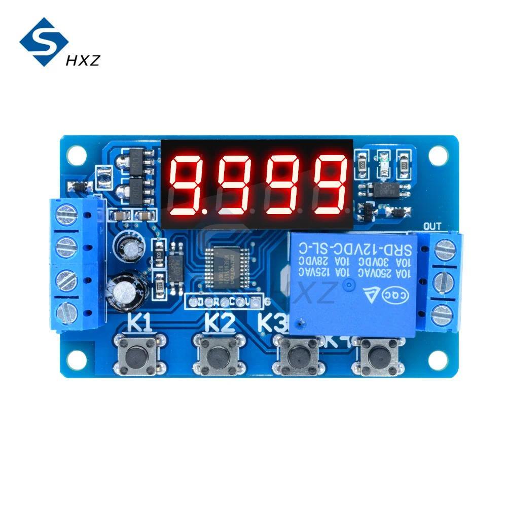 YYC-2S Time Relay 4 Buttons 4 gital Tube Red 12V gital splay Delay Relay