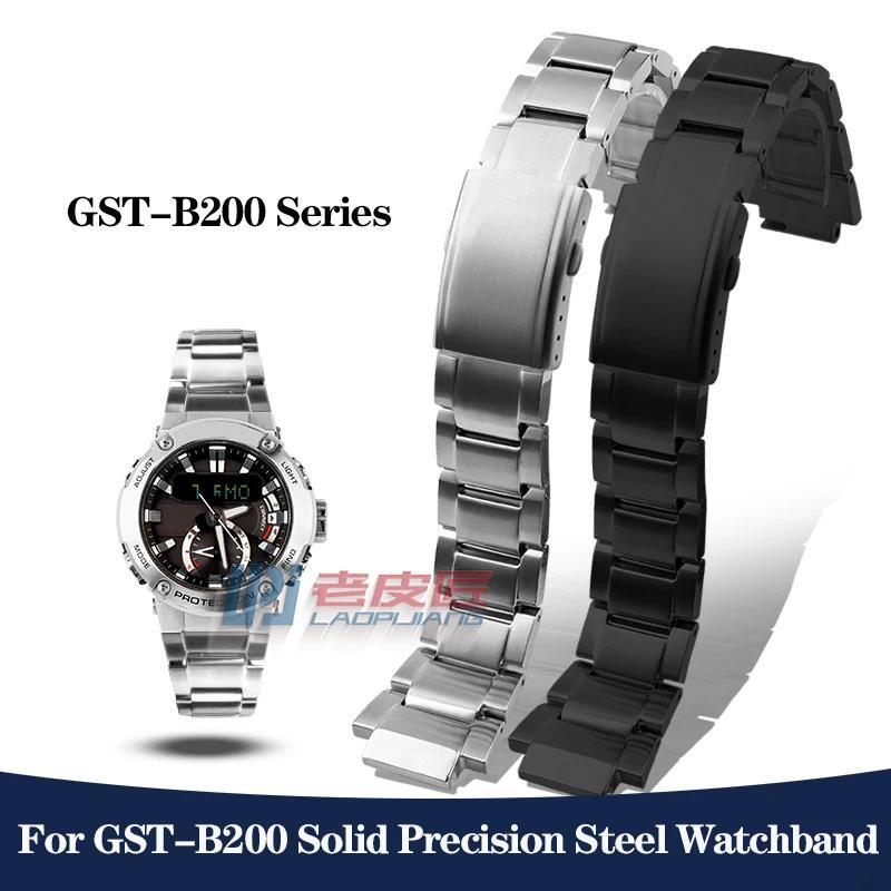 For G-SHOCK Casio Mofied Metal Watband GST-B200 Precision Steel GST-B200D Stainless Steel Wat ain Pr