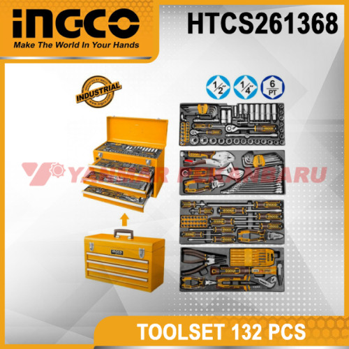 Tool Box Besi 136 Pcs / Set Drawer HTCS261368 INGCO