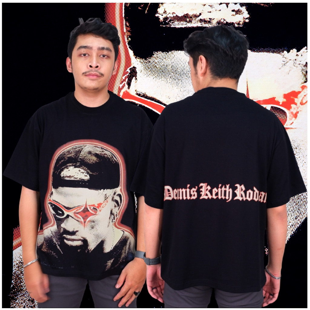 TSHIRT DENNIS RODMAN NBA GOAT CHICAGO BULLS BASKETBALL KAOS VINTAGE BOOTLEG OVERSIZE