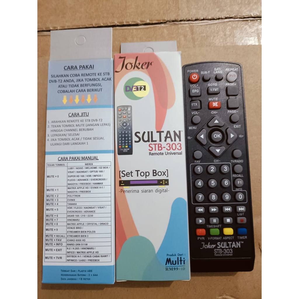 REMOT JITU 909 STB / STB 303 JOKER SULTAN / SET TOP BOX UNIVERSAL JITU STB-909 SEMUA MERK / REMOTE S