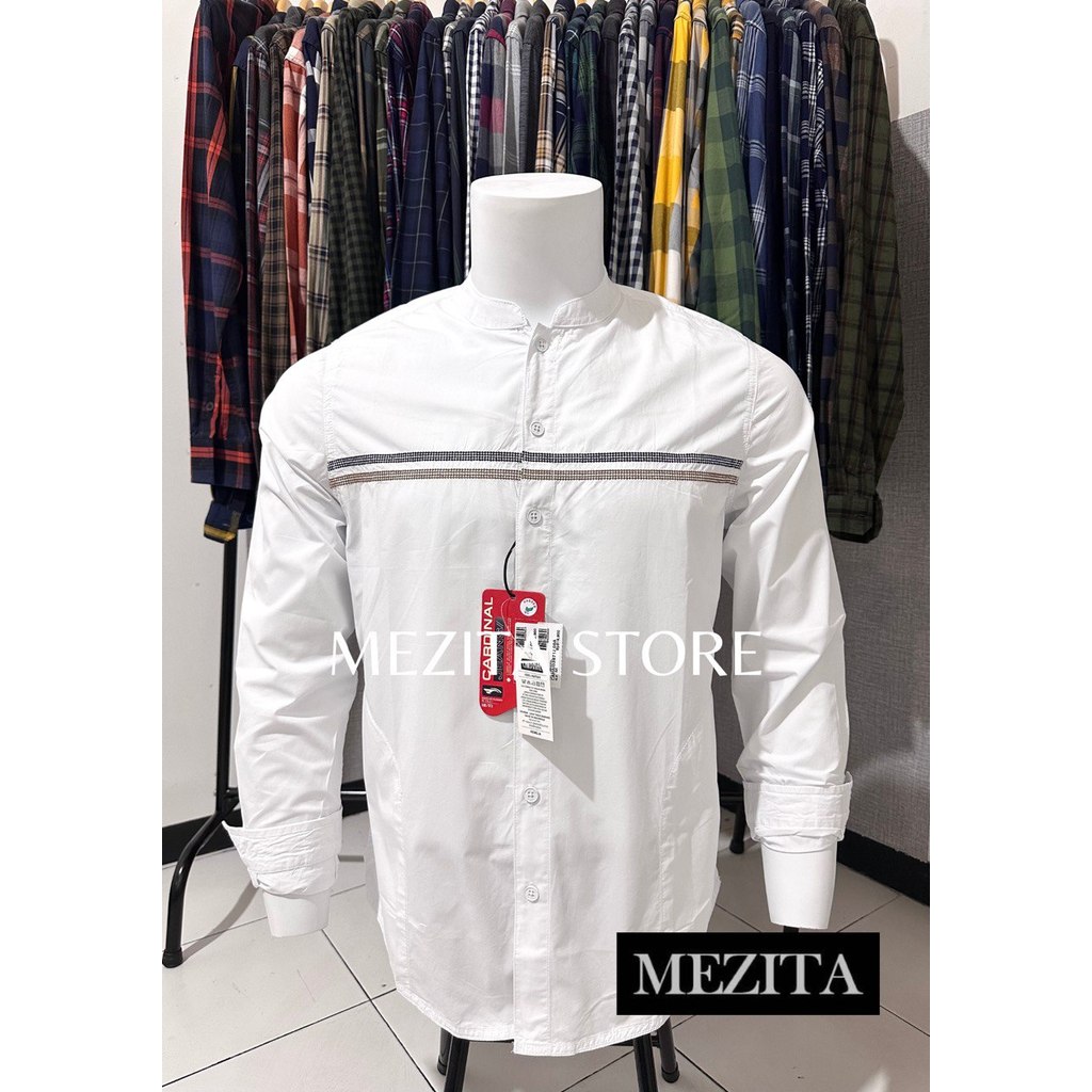 Kemeja Koko Cardinal Jeans Putih Motif TERBATAS