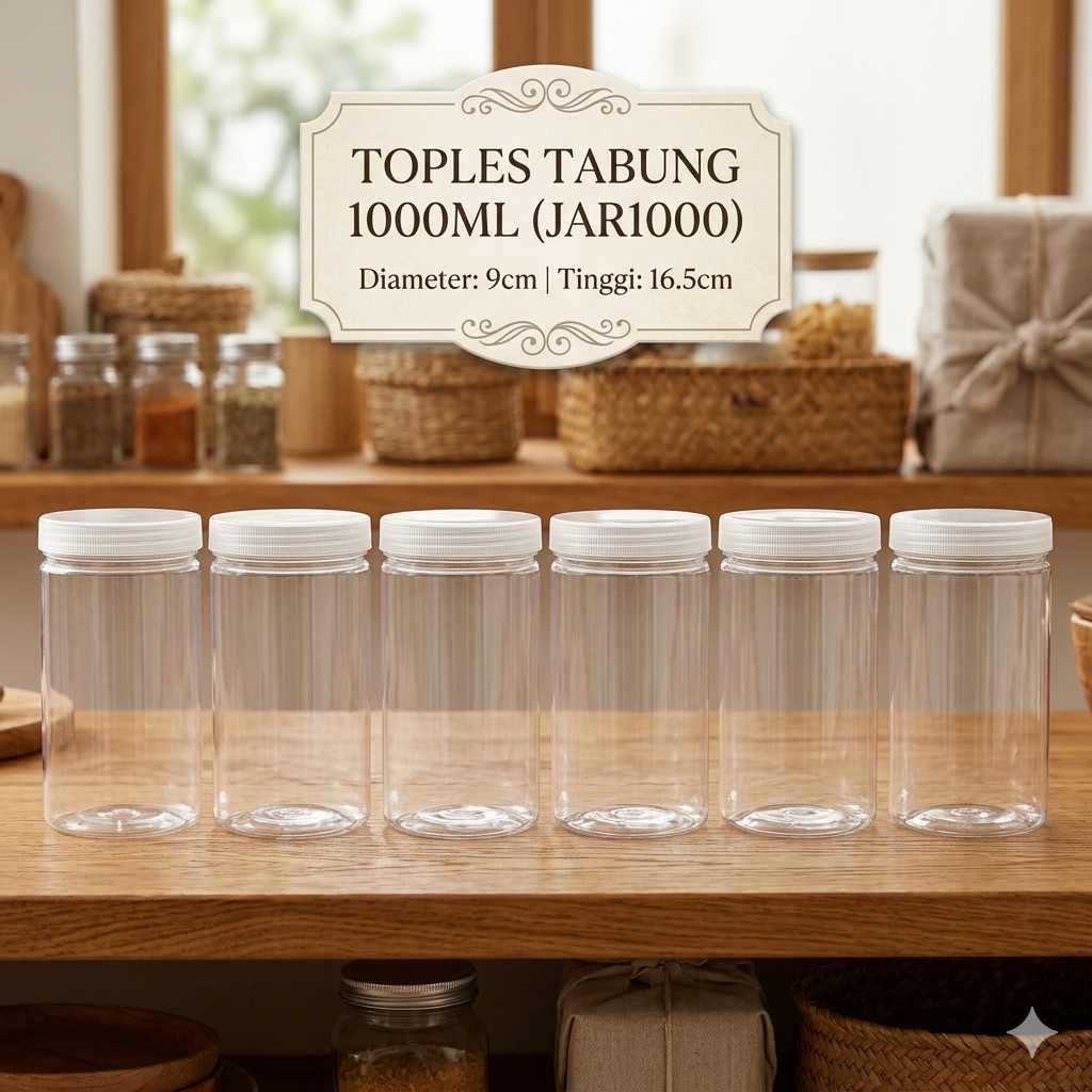 (HARGA GROSIR ) TOPLES TABUNG 1000ML / JAR1000