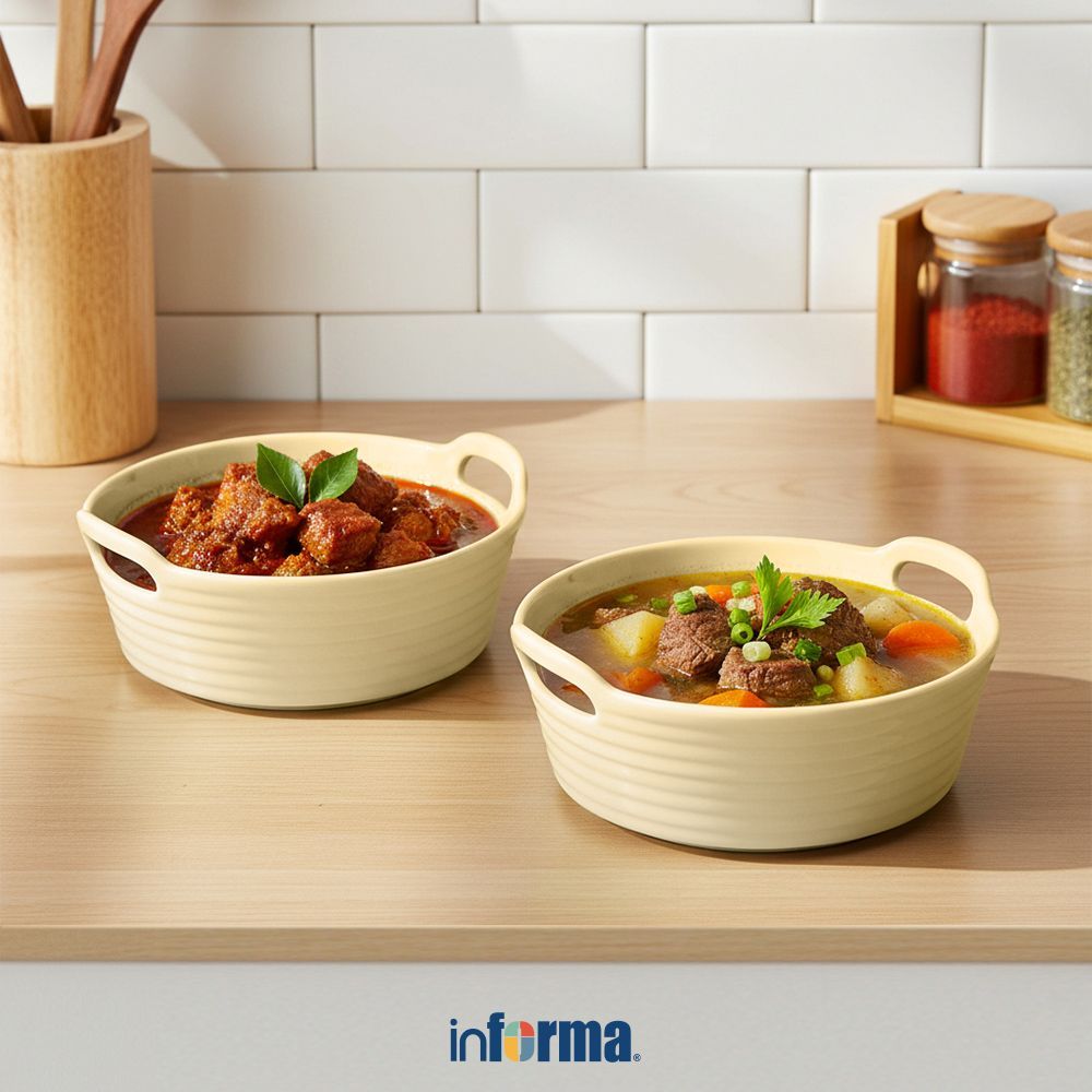 Informa Appetite Hyunki Mangkuk Saji 19.7 cm Set 2 pcs Serving Bowl Food Serving Bowl Wadah Hidang M