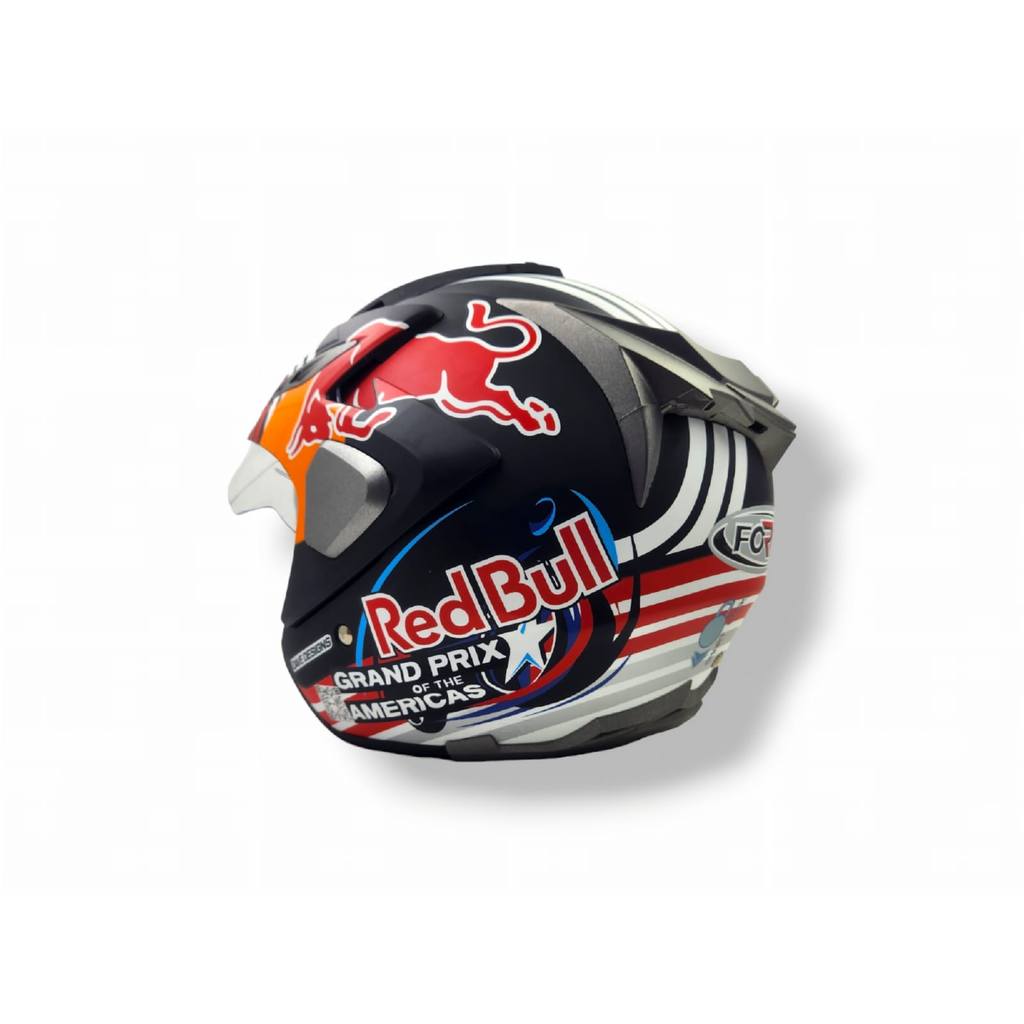 HELM FORCE DOUBLE VISOR REDBULL