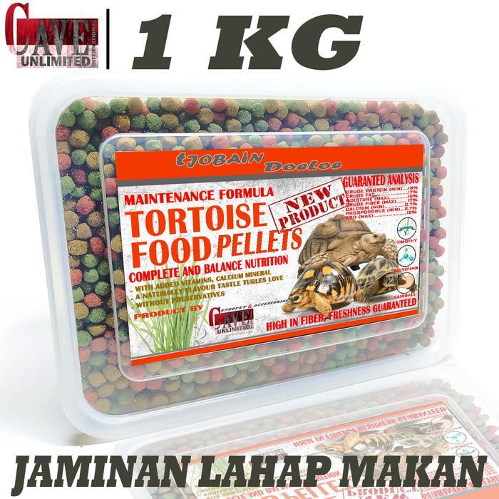 MAKANAN PAKAN PELET KURA-KURA DARAT PARDALIS SULCATA HERMANNI ALDABRA RUSSIAN TORTOISE FOOD PELLET D