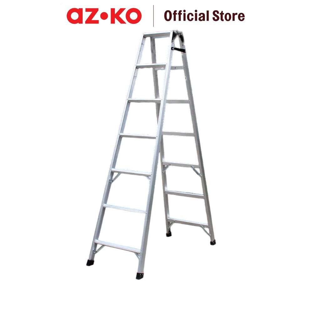 AZKO Krisbow Tangga Lipat Aluminium Basic 2In1 Folding Ladder Step Ladder Tangga Portable Foldable S