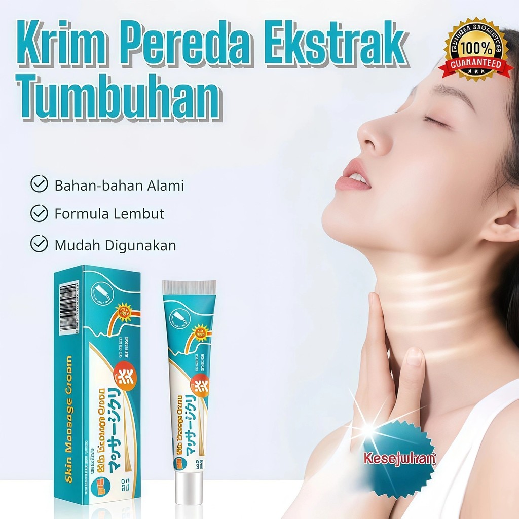 Skin Massage Cream 20g Krim Bersihkan Dahak Paru-Paru, Batuk Berdahak, Dada Sesak & Napas Berat