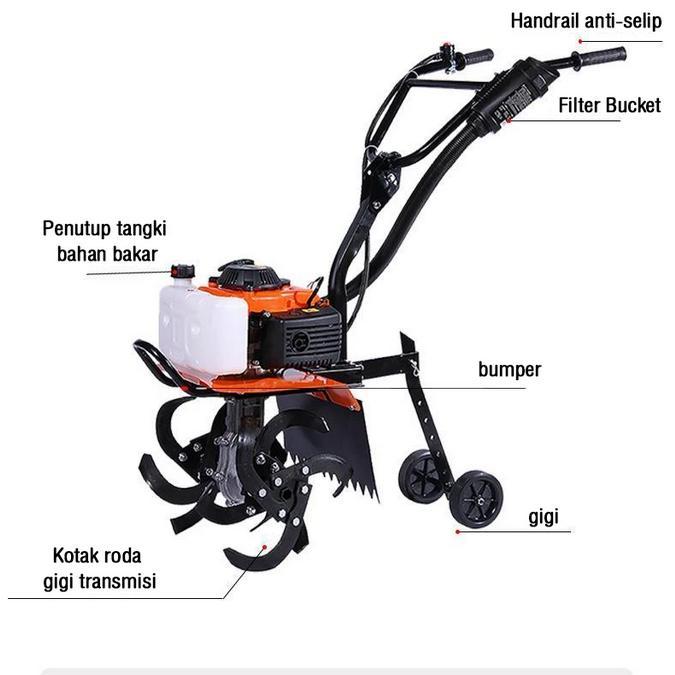 Mesin Bajak Sawah Tiller Cultivator Mesin Traktor Mini Maestro Mesin Traktor Sawah Bajak Mini
