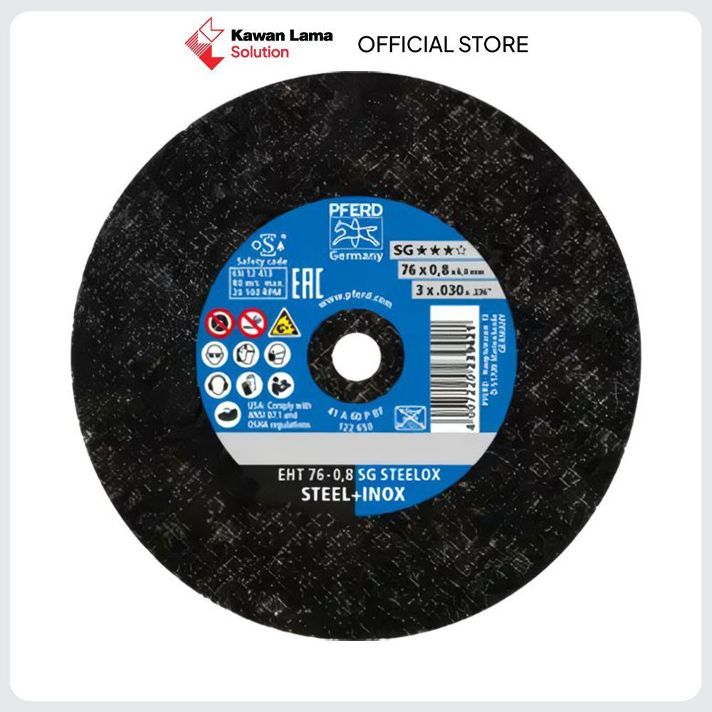 KLSOL Pferd Mata Gerinda Potong Steel Inox - Hitam Steel Inox Cutting Disc Abrasive Tool