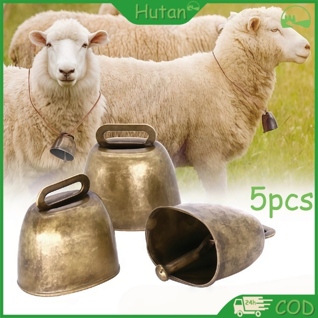 5pcs Kalung Kambing Lonceng Sapi Antik Klontongan Bel Sapi Bunyi Keras Besar