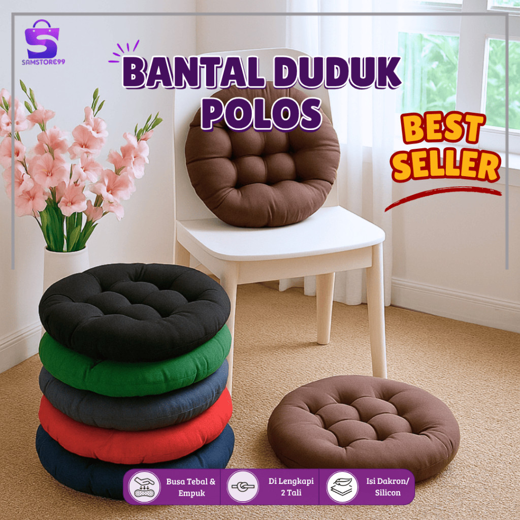Bantal Alas Duduk Bulat Bantal Duduk Lesehan Bulat Tebal Nyaman