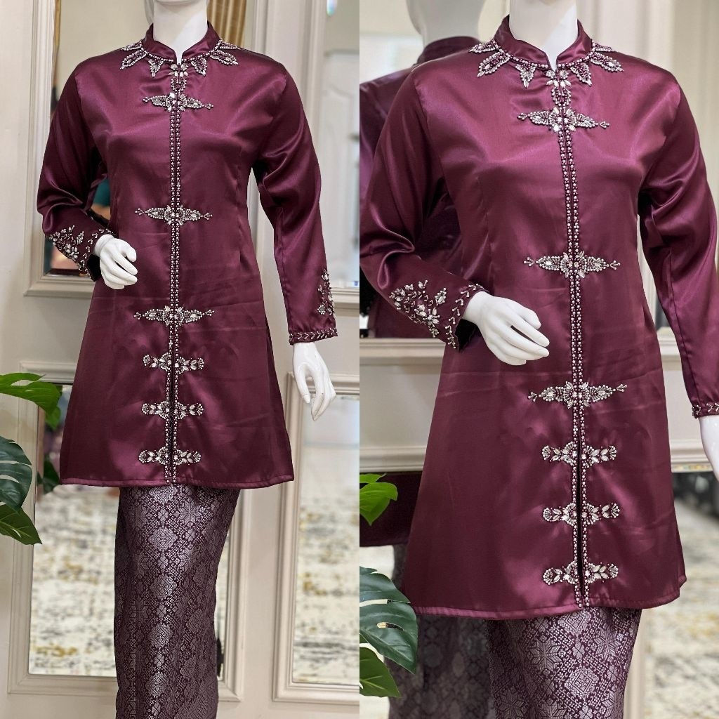 Arumi Kebaya Tunik Busui Friedly Mix Payet Kebaya Pesta Kebaya Busui Kebaya Kondangan Kekinian - Aru