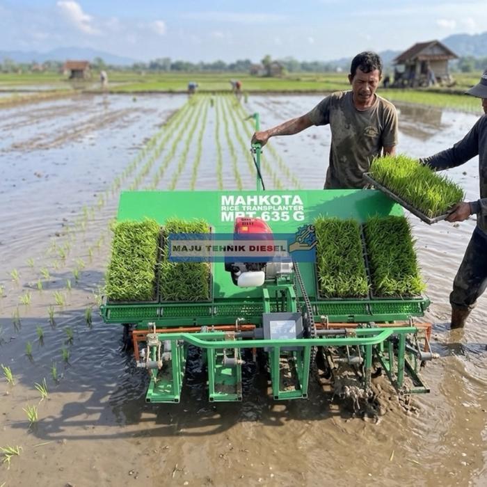 Mesin Alat Tanam Bibit Padi Rice Transplanter Mahkota MRT 635 G 6 Jalur