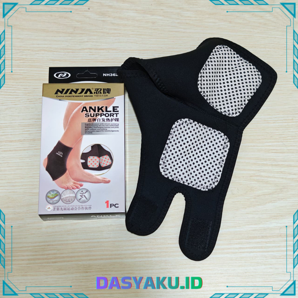 Ready Alat terapi magnetik mata kaki - magnetic therapy ankle - Ankle Support Ninja Magnet Arang - T