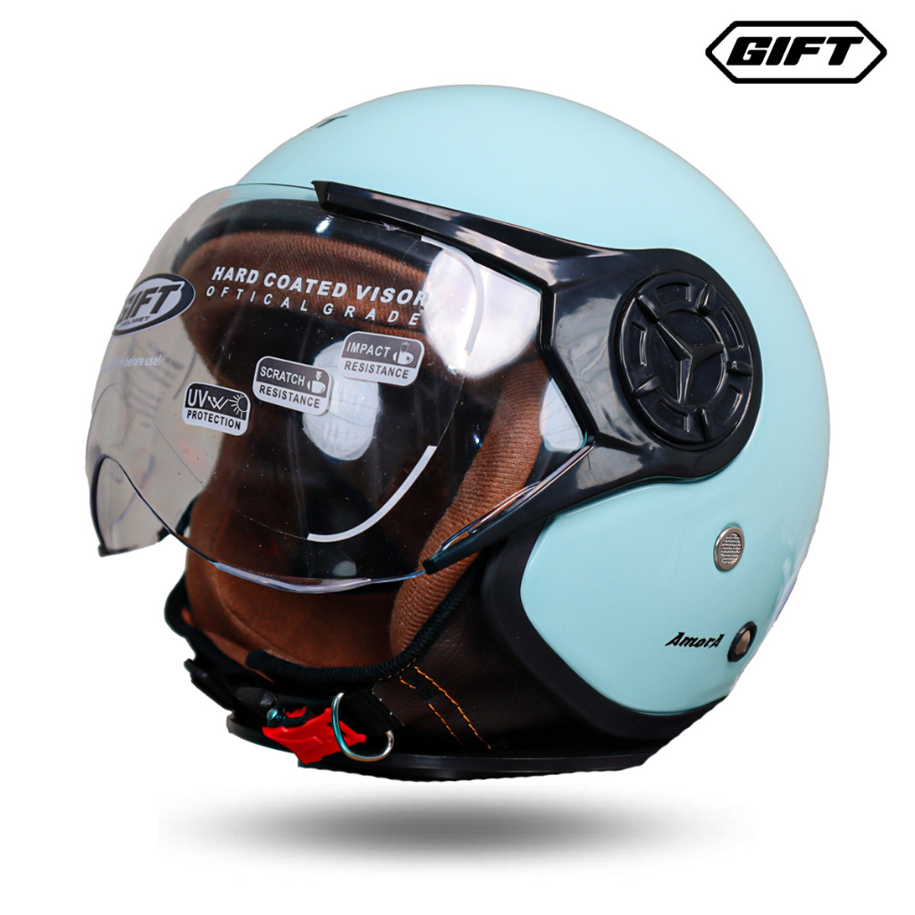 Helm GIFT AMORA Half Face  Wanita Hijab/helm cewek/helm wanita/Helm Keren/Helm Dewasa/Helm Hijab