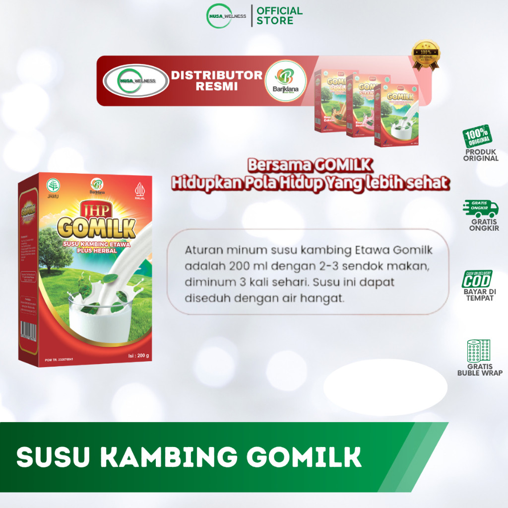 (COD) SUSU KAMBING GOMILK – Susu Etawa Hemat Komposisi Sama dengan Bestmilk | Gomilk Original | Susu