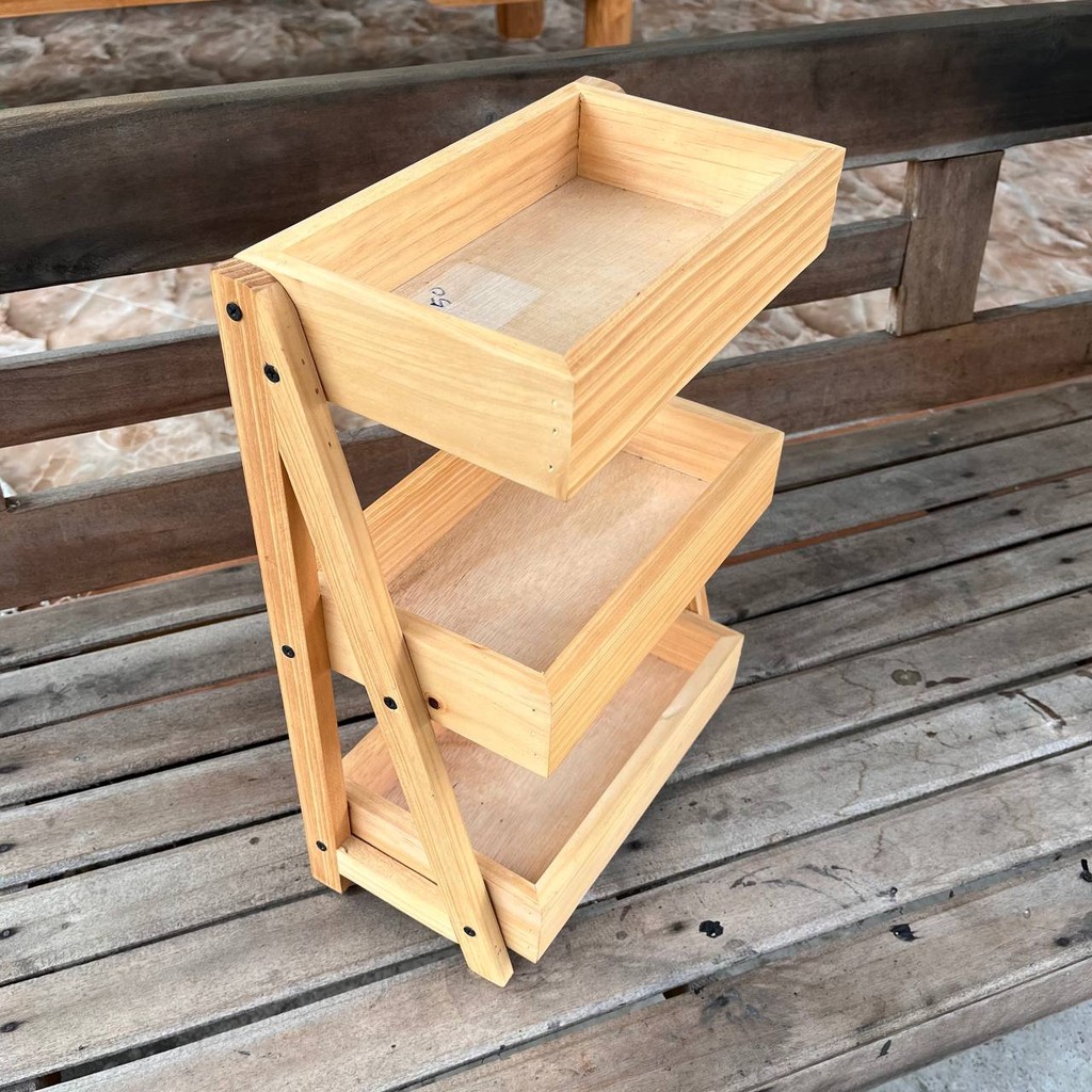 Rak bumbu dapur | rak serbaguna | rak portable | rak susun | rak susun 3 | rak kayu | rak estetik | 