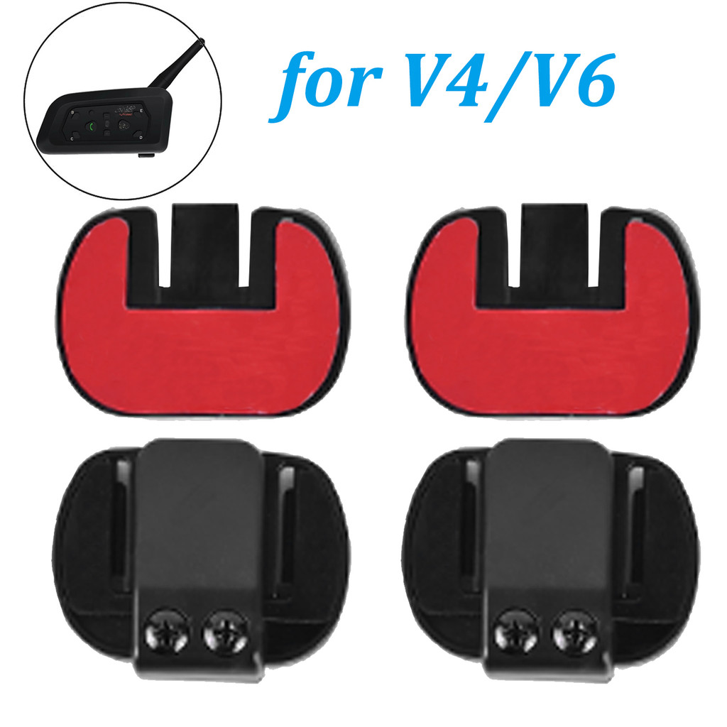 2PCS EJEAS V6 Pro V4 ​Mounting Clip Double-Sided Tape Base for V6 Pro Motorcycle Helmet Headset Blue