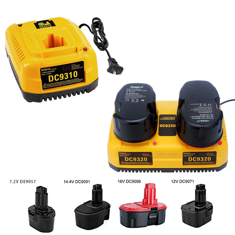 DC9310 DC9320 Battery Charger For Dewalt 7.2V-18V Nicad & Nimh Battery DW9057 DC9071 DC9091 DC9096 D