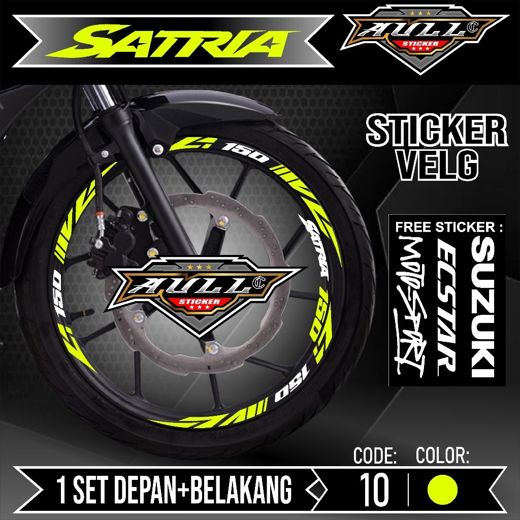 Sticker Cutting Stiker Velg Motor SATRIA - Aksesoris Stiker Cutting Sticker List Velg Motor SUZUKI S