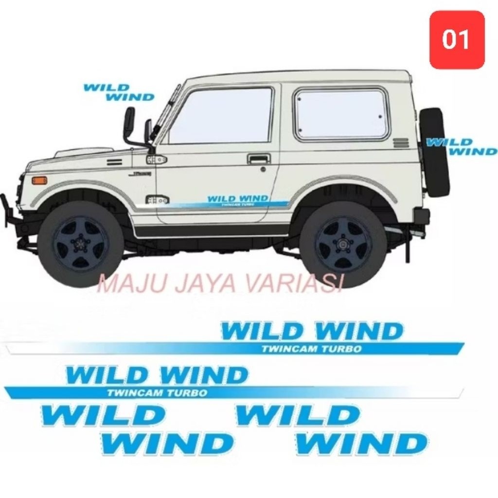 Sticker Striping Lis Samping Mobil Suzuki Katana Wild Win Katana Jimny Twin Turbo