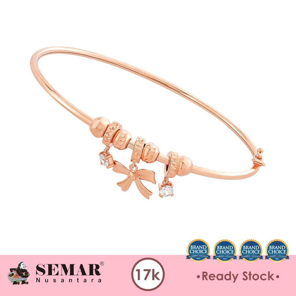 Gelang Emas Nami Coquette Charm Bangle Gold 17K Semar Nusantara