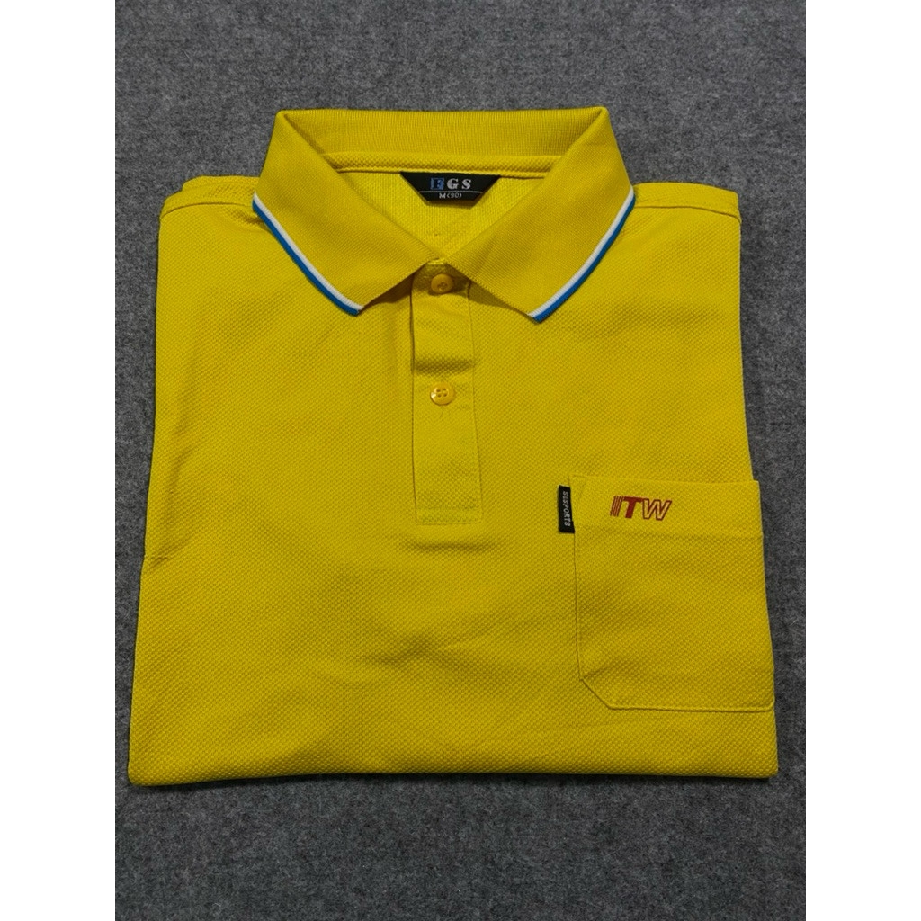 BAJU KAOS KERAH DRYFIT FGS KUNING SIZE S