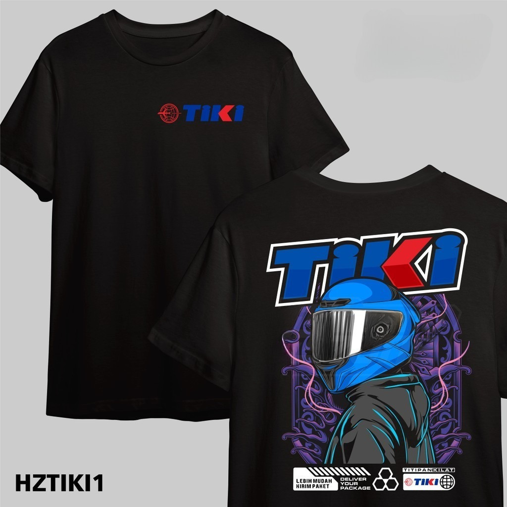 Kaos T-shirt Baju Kurir Motor Tiki Rider Cotton Combed 30s