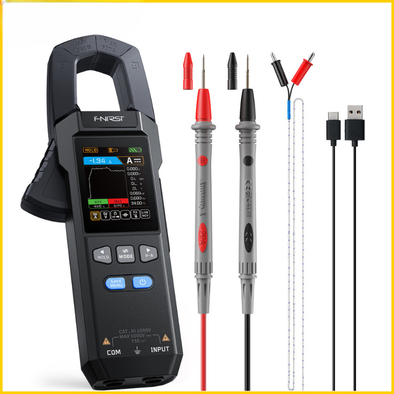 DMC-100 Clamp Meter 10000 Counts TRMS AC/DC Current Amperemeter Clamp 600A Digital Multimeter USB Ch