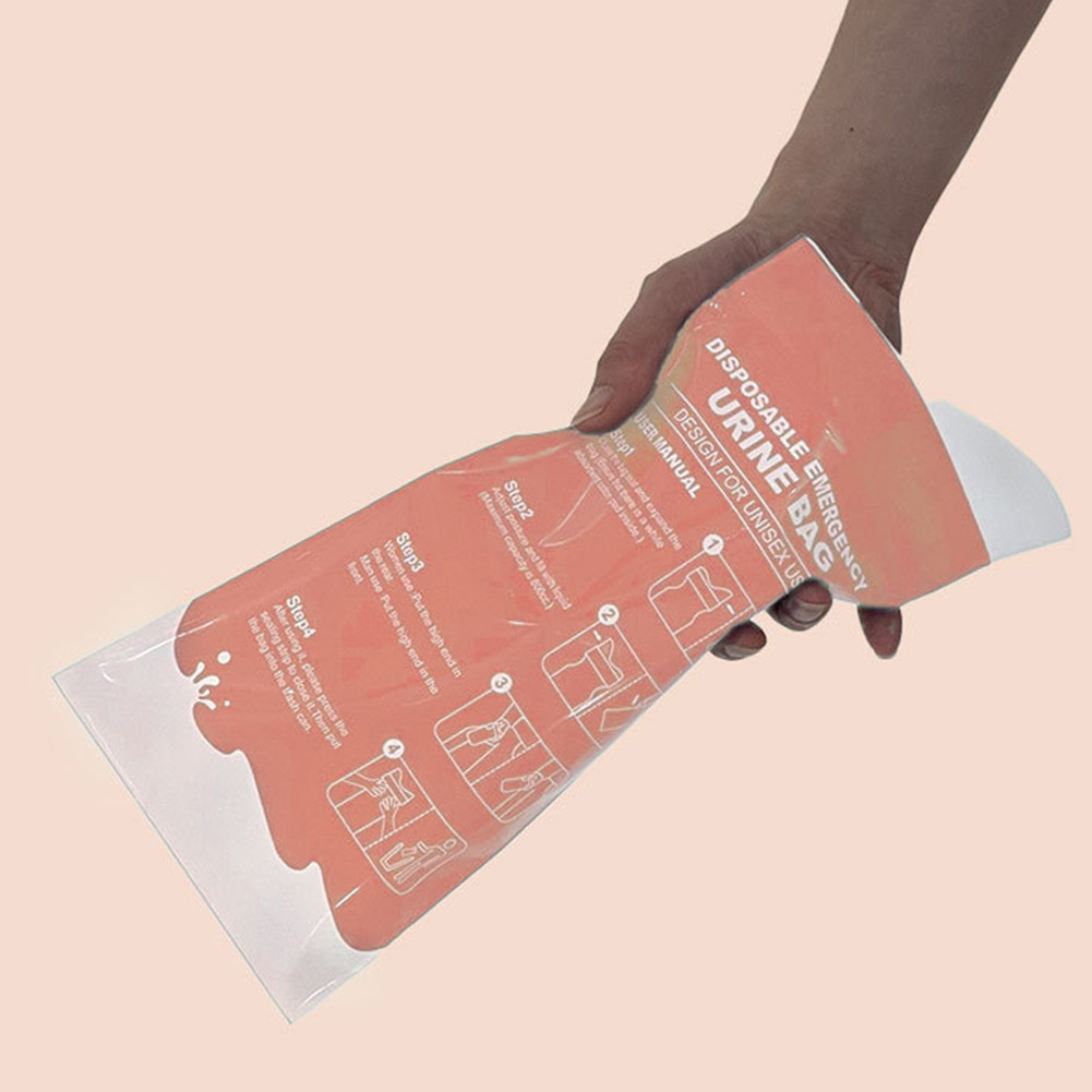 800 ML Disposable Urinal Bag Emergency Urine Bag Travel Urine Bag for Camping Hiking Pregnant Patien